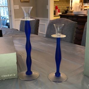 Orrefors  by Anne Nilsson candlesticks